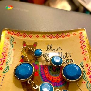 Bohemian 70’s turquoise earrings